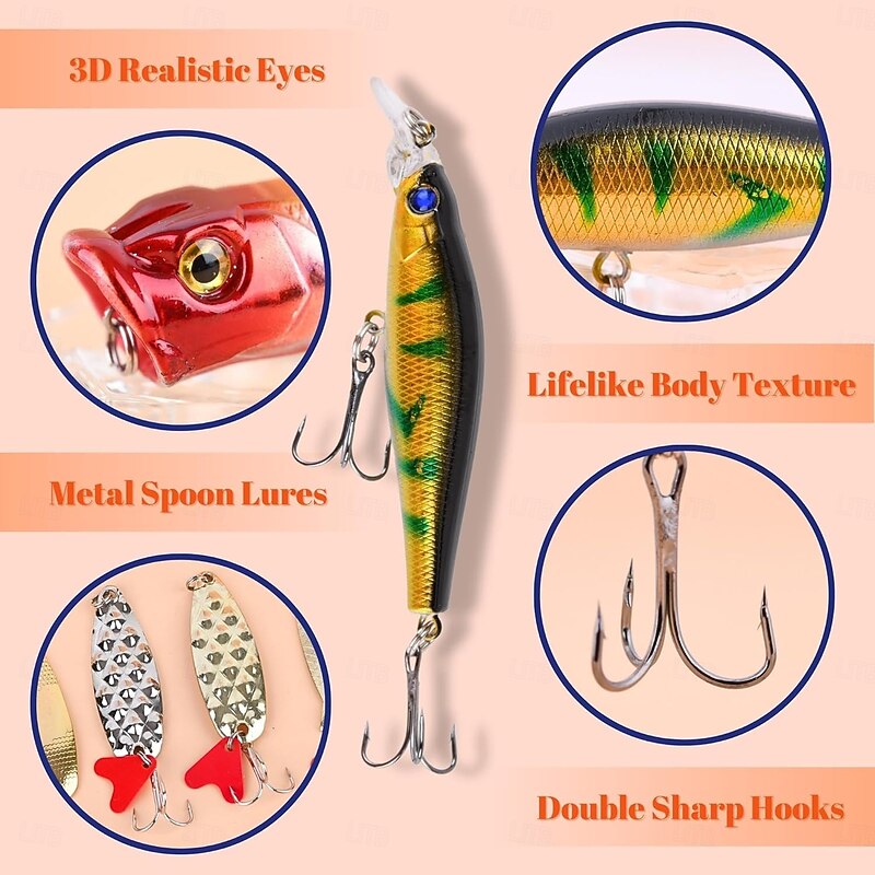 Advent Calendar Fishing Christmas Countdown - 24 Days Fishing Lures Set for Fisher Adult Men Teen Boys - 2025 Xmas Surprise Gift3