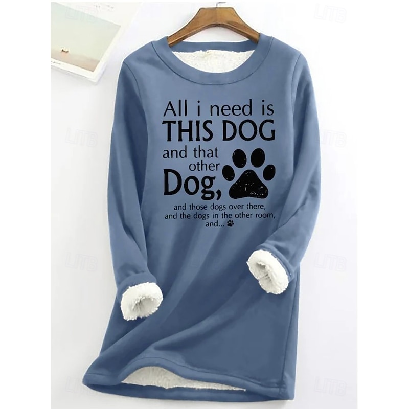 Women's Pullover Sweatshirt Graphic Letter Warm Casual Fuzzy Long Sleeve Crew Neck Round Neck Long Tops Street Casual Black Pink Red Gray Light Blue Spring Fall Winter2