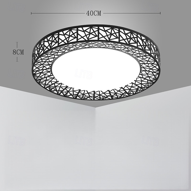 Modern Round LED Ceiling Light, Creative Metal Acrylic Design Lighting Dimmable with Remote Control Minimalist Ceiling Lamp Living Room Lamp Hallway, Bedroom3
