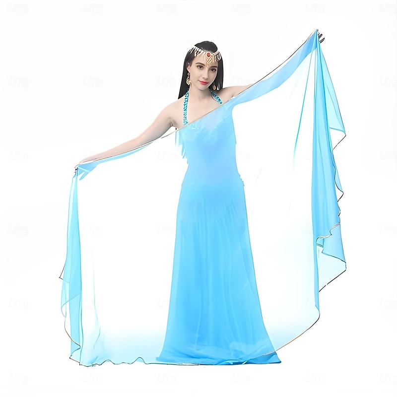 Belly Dance Accessories Veil  Hand Scarf Women's Performance Chiffon Scarf  Multicolour Practice Props