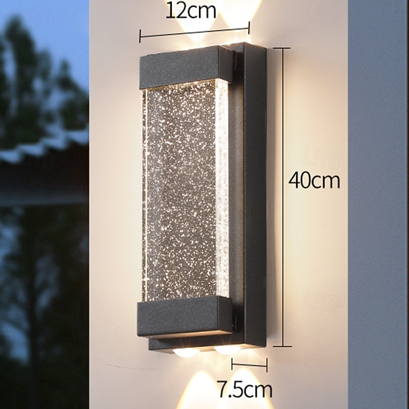 Outdoor Wall Lamp 40/60cm Modern and Simple Outdoor Waterproof Stainless Steel Acrylic 1PCS LED Hanging Wall Lamp, Suitable for Communities, Villas, Courtyards, Hotels, Gardens Wall Sconce2