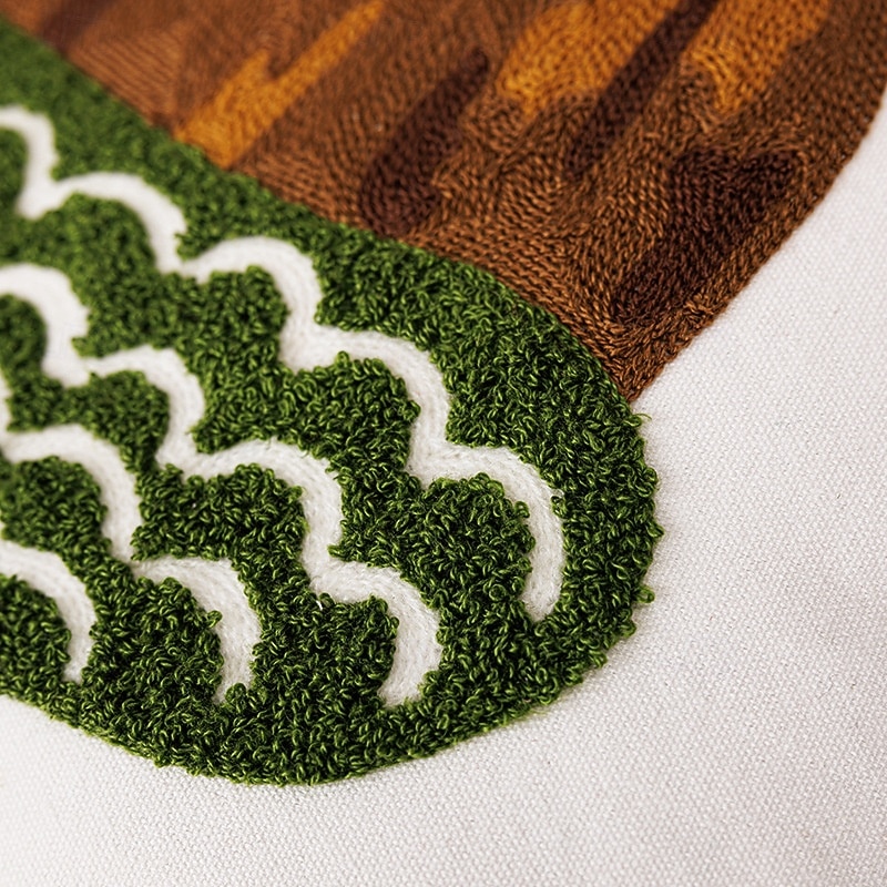 Ins Style Christmas Pillow Cover, Embroidered Christmas Tree Cushion Case, Holiday Decorative Throw Pillow for Sofa, Bedroom and Bedside4