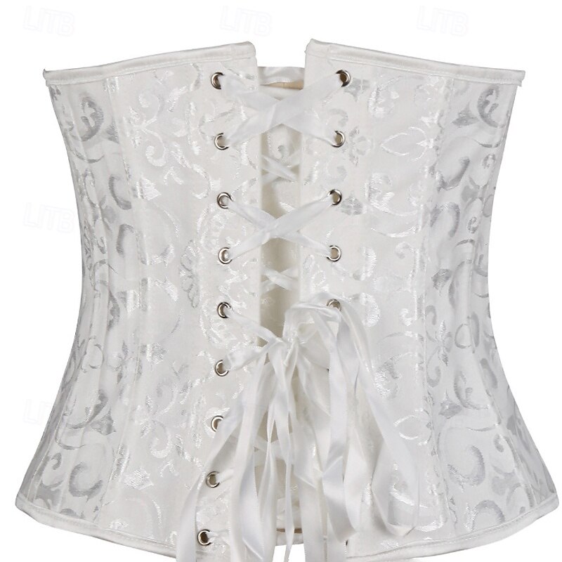 Women's Corset Shapewear Waist Cincher Shapewear Sexy Corset Sexy Sweet Pure Color Backless Vacation Street Date Sleeveless Corset Black White Spring Fall Tailored Fit