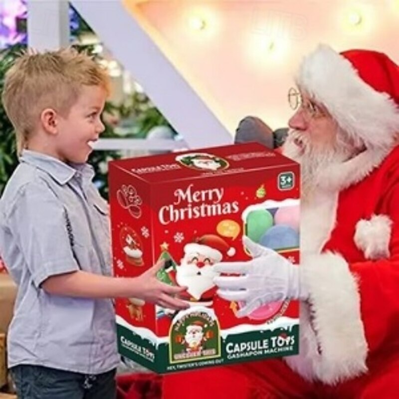 Christmas Egg Claw Machine for Kids DIY Surprise Capsule Toy Grabber Mini Blind Box Doll Catcher Fun Holiday Gift Playset Festive Christmas Party Game Accessory3