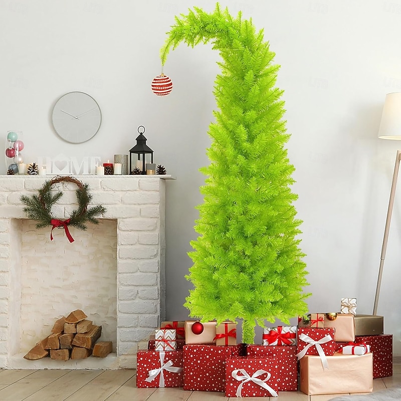 Whimsical Christmas Tree - 90/150cm Artificial Grinchs Christmas Tree with Lights - LED Lights/Stand - Perfect for Christmas Decorations Indoor/Party Decoration2