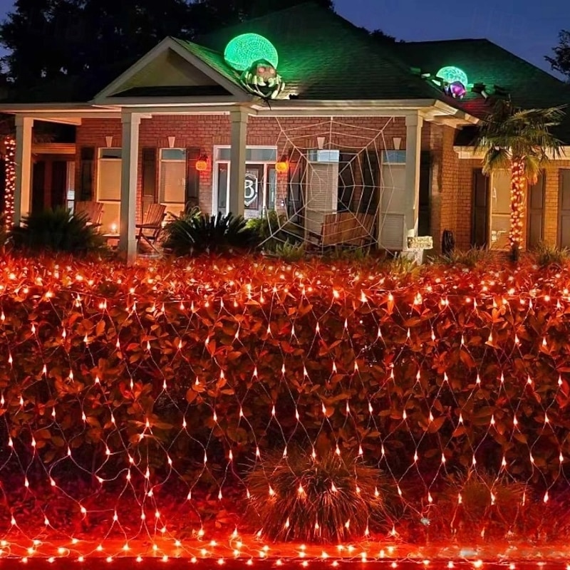 Led Net Mesh String Light 8x10M 2600Led Christmas/Halloween Holiday Fairy String Light For Garden Christmas Wedding Party Window Curtain Garland Decoration Xmas Lighting AC85-265V EU US AU UK Plug4