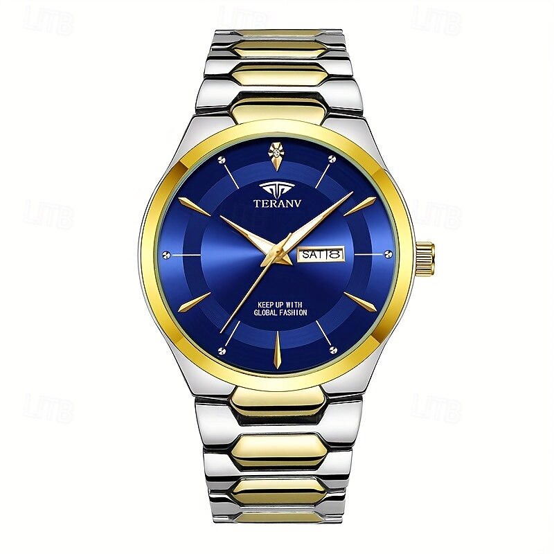 A New Original Business-Style Men'S Watch Px7 Water-Resistant Luminescent Quartz Watch With Date And Day Display Fashionable Trendy Casual And Versatile Ideal Gift For Life And Travel Men'S Sport4