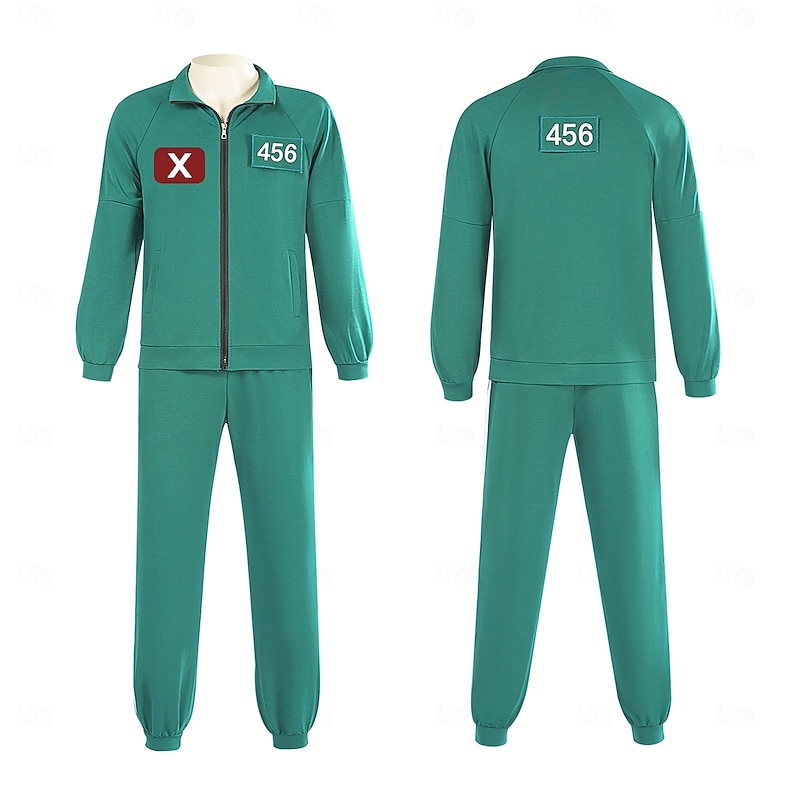 K-Drama Survival Challenge 456 001 Outfits Costume Track Suit Casual Movie Cosplay for Men's Adults Halloween Carnival Performance Party
