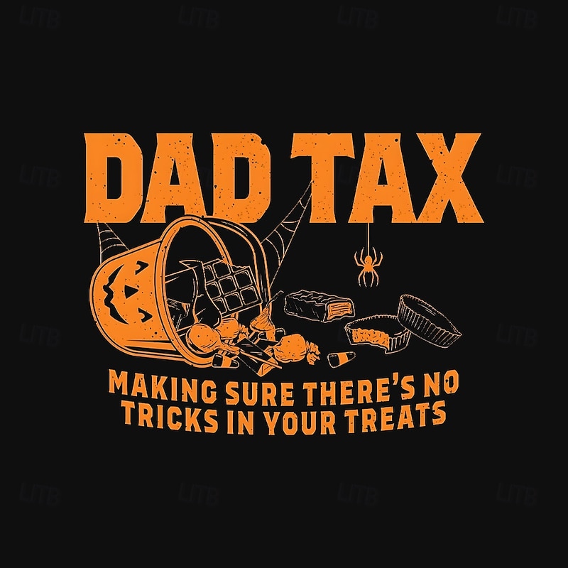 Halloween Men's Optical Illusion 3D Papa Dad T Shirt Short Sleeve T shirt 3D Print Crew Neck Shirt Exaggerated Designer Horror Party Street Holiday Black Green Dark Blue Summer Spring All Seasons4