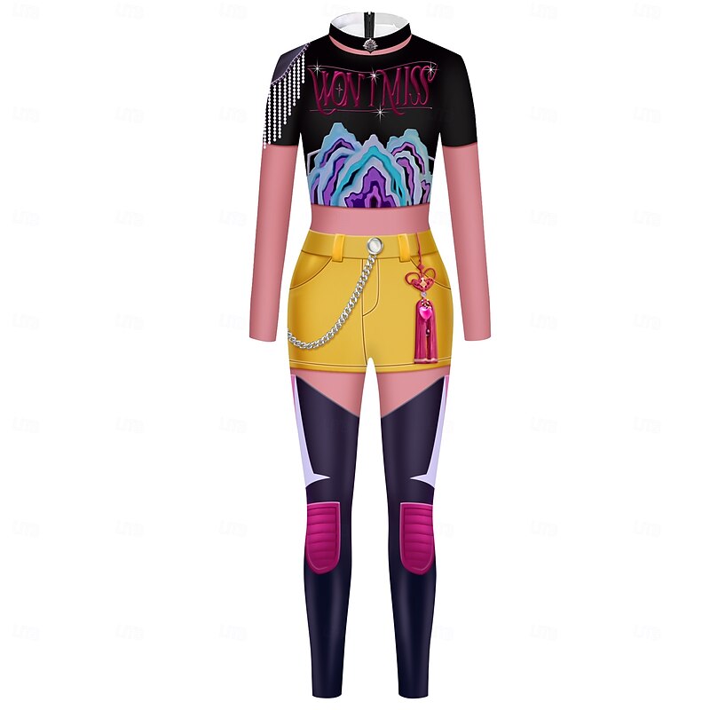 Korean Idol Inspired Pop Star Zentai Suits Movie Movie Cosplay for Women's Girls' Adults Kid's Halloween Performance Halloween4