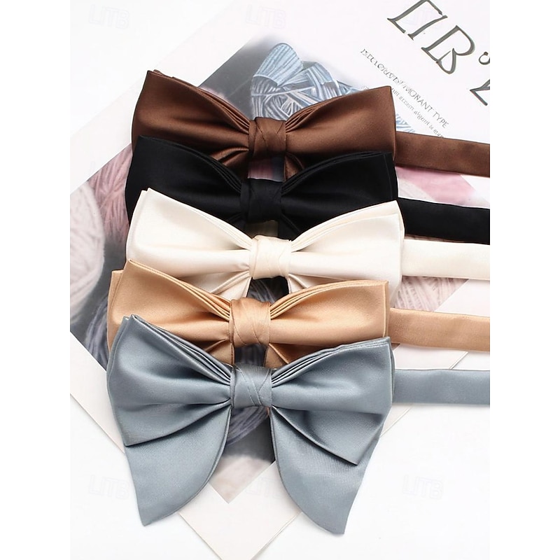 Men's Satin Bow Tie in Multiple Colors, Adjustable Formal Neckwear, Christmas Party and Wedding Accessory Gift for Him