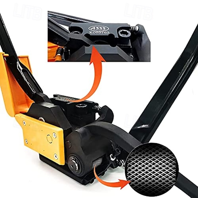 A333 Steel Strapping Tool Manual Steel Strap Packing Banding Machine Metal Free Buckle Packing for Width 1/2" 5/8" 3/4" Sealless Combination Tools4