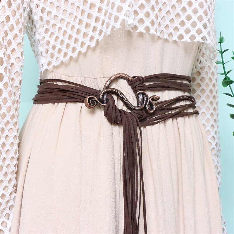 Retro Vintage Medieval Renaissance Wristband Belt Pouch Viking Celtic Knight Ranger Fancy Dress Women's Viking Fantasy Halloween Carnival Performance LARP Ren Faire Adults Waist Belt4