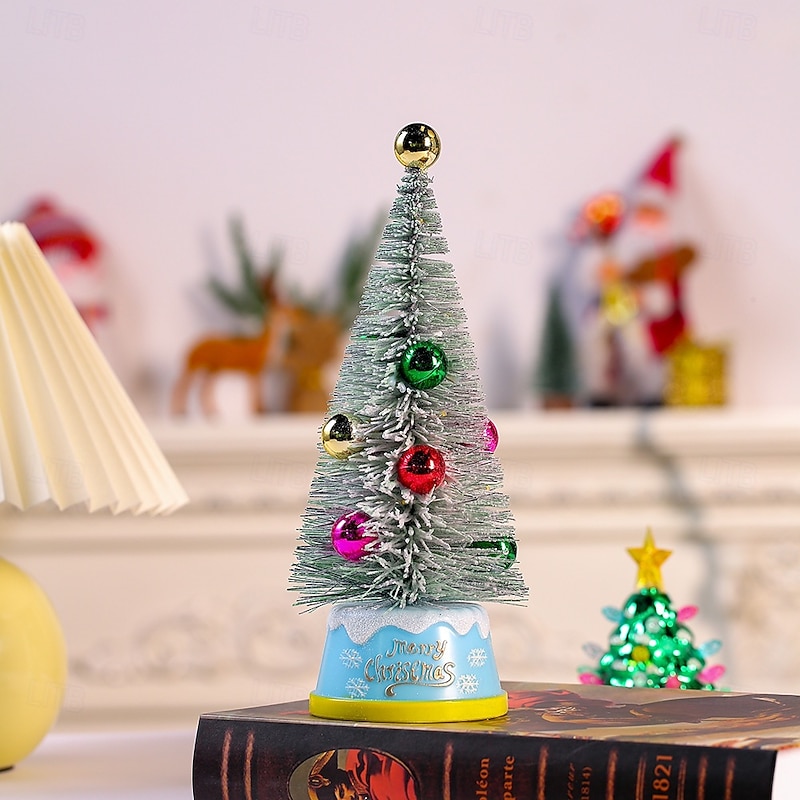 1 Pc 25CM Christmas Mini Christmas Tree Cedar Tree LED Nightlight Desktop Decorative Light Pendant Light2