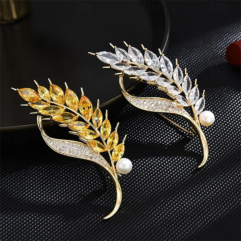 Brooches Classic Retro Floral Elegant Fashion Personalized Simple Brooch Jewelry White Yellow For Wedding Party Gift Engagement Prom Festival