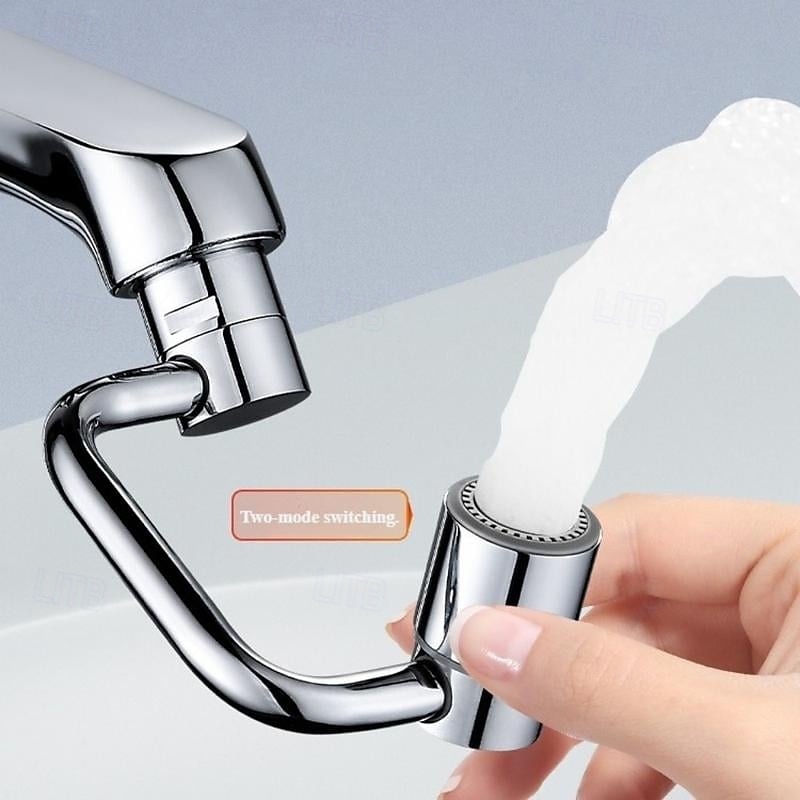 1080° Rotatable Faucet Aerator Extension,2-Mode Universal Swivel Sink Tap Extender Splash-Proof Mechanical Arm Faucet Nozzle for Bathroom & Kitchen2