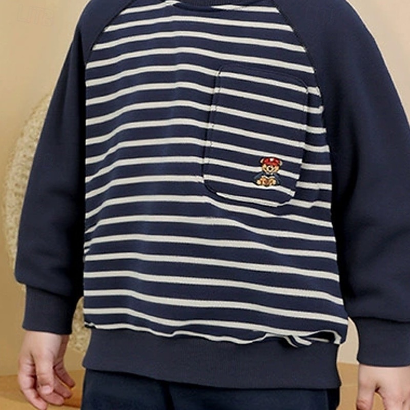 Kids Unisex Baseball Jackets Outerwear Color Block Long Sleeve Pocket Comfort Soft Coat Outdoor Cotton Fashion Daily White Blue Gray Spring Fall 4 years+2