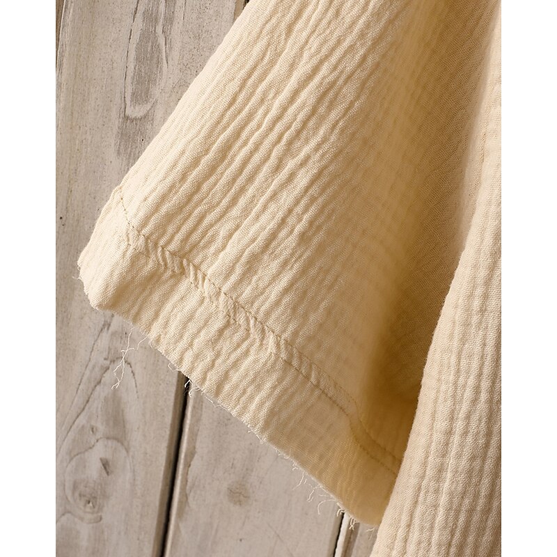 Men's Shirt Summer Shirt Casual Shirt Beach Shirt Button Up Shirt Apricot Short Sleeve Plain Lapel Vacation Hawaiian Clothing Apparel Fashion Casual Comfortable4