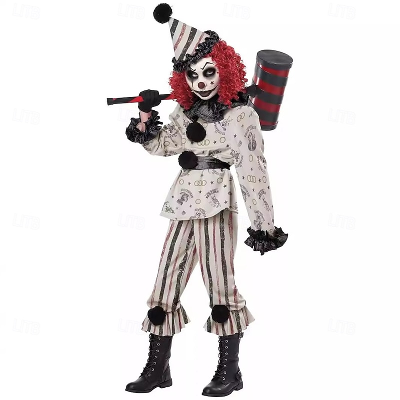 Joker Clown Halloween Outfits Costume It Dress Up Adults' Men's Women's Halloween Party Masquerade Easy Halloween Costumes Dress Up3