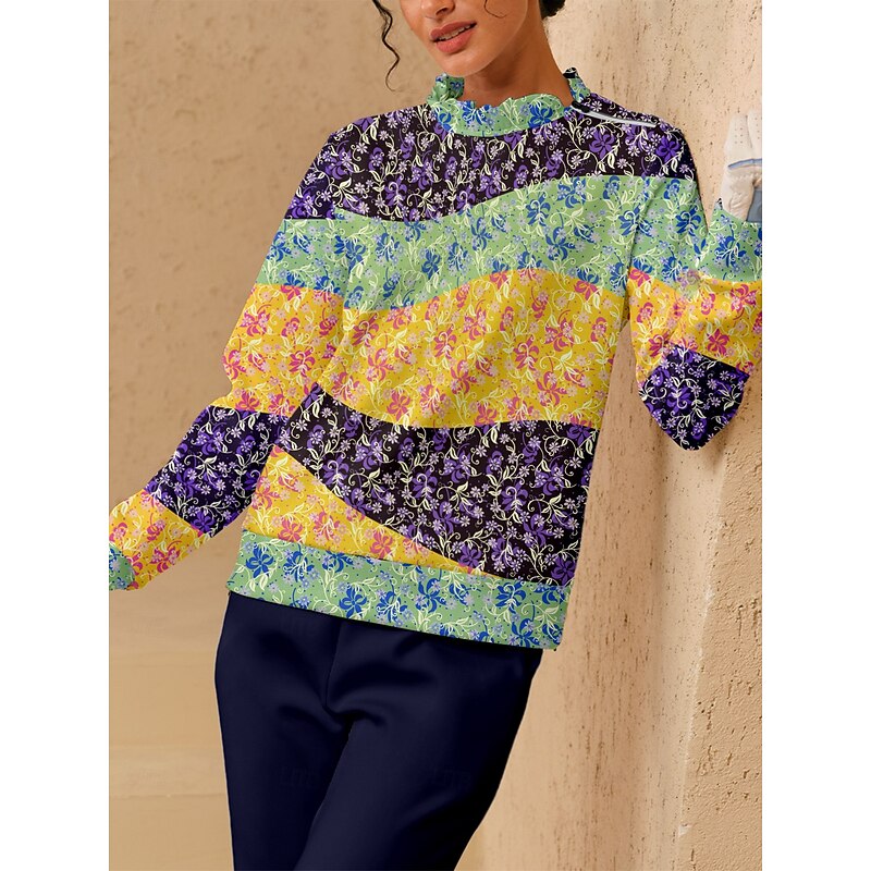 Women's Golf Pullover Sweatshirt Yellow Long Sleeve Top Ladies Golf Attire Clothes Outfits Wear Apparel4