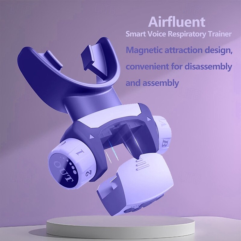 Intelligent Voice Resistance Breathing Trainer Built-In Voice Coach Function Improve Lung Function Assist Abdominal Breathing3