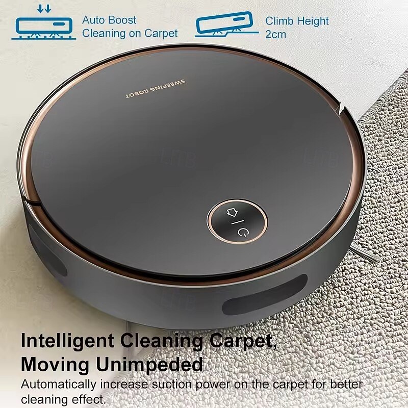 NEW 5000Pa Robot Vacuum Cleaner 3 In 1 Suction Sweeping Mopping Automatic Rechargable Cleaning Sweep Floor for Home Office2