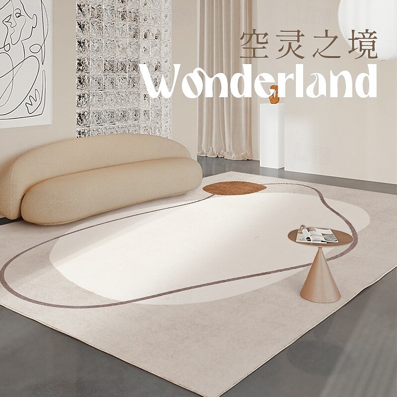 Nordic Style Area Rug, Warm Tone Large Carpet for Living Room, Soft Bedroom Floor Mat, Modern Luxury Sofa & Coffee Table Rug, Full Coverage Home Decoration2