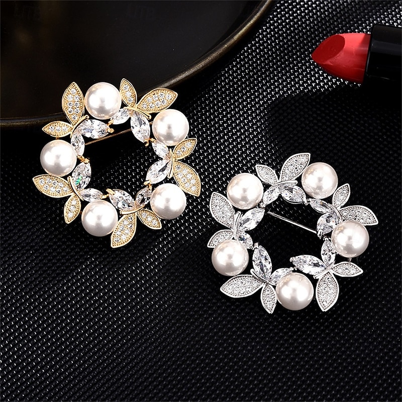 Brooches Classic Retro Flower Stylish Luxury Brooch Jewelry Silver For Wedding Party Gift Engagement Prom Festival3