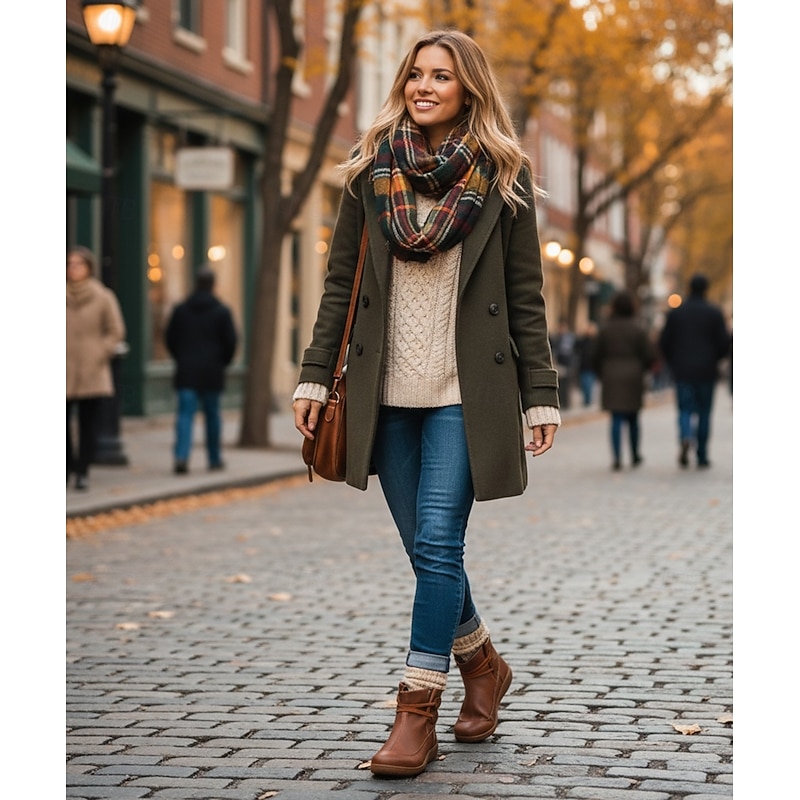 Women's Brown Casual Ankle Boots Warm Lined Comfortable Casual Shoes3