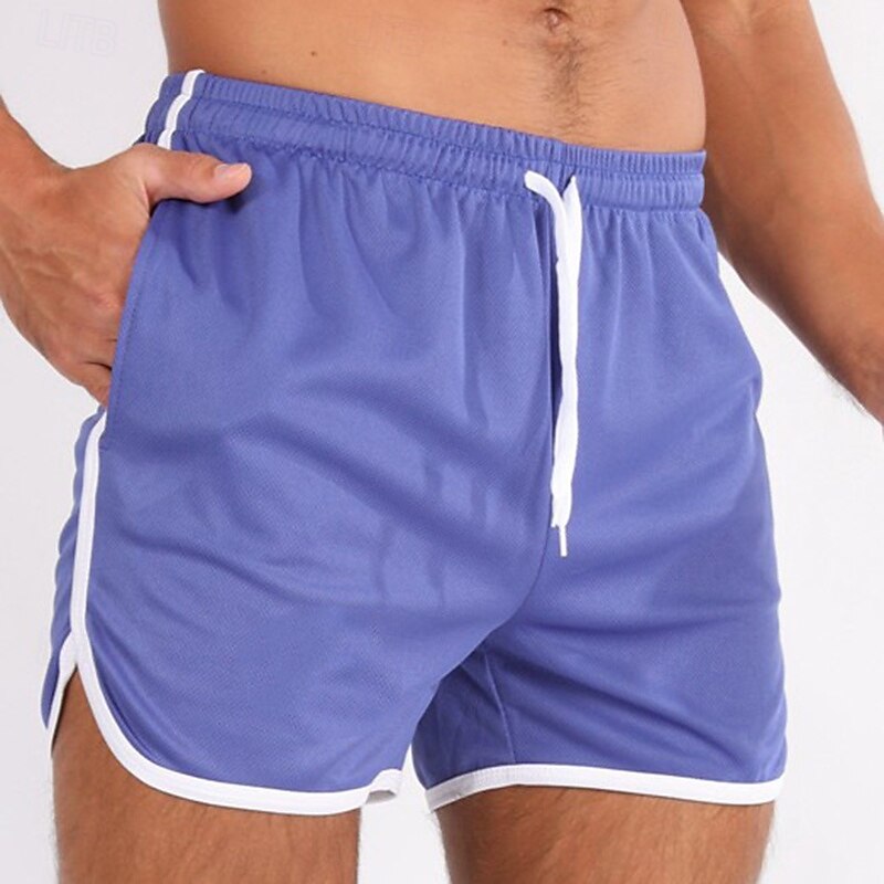 Men's Sports Shorts Beach Shorts Mesh High Waist Bottoms Athleisure Gym Workout Quick Dry Soft Sweat wicking Gym Workout Running Regular Fit Sportswear Activewear Solid Colored #5 style 1 Style 104