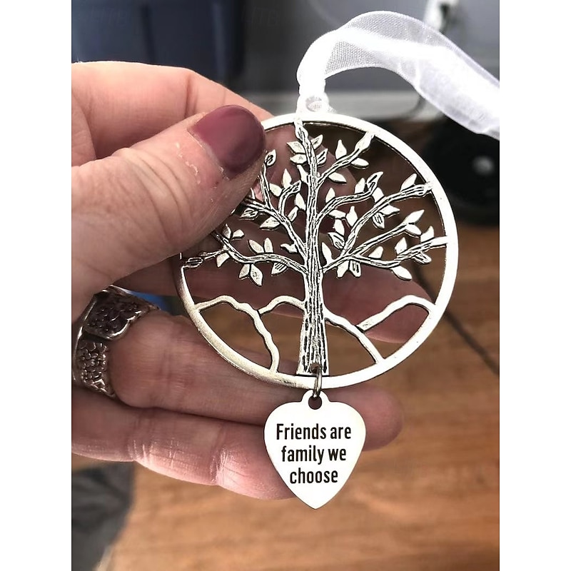 Christmas Friendship Charm Gift, Alloy Hanging Ornament for Christmas Tree, Holiday Friendship Pendant Decoration, Xmas Car Hanging Charm4