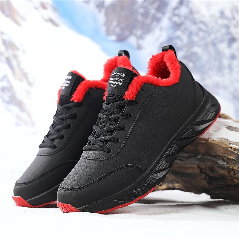 Men's Warm Fleece Lined Athletic Sneakers, Lightweight Waterproof Winter Running Shoes with Non-Slip Sole for Outdoor and Daily Wear2