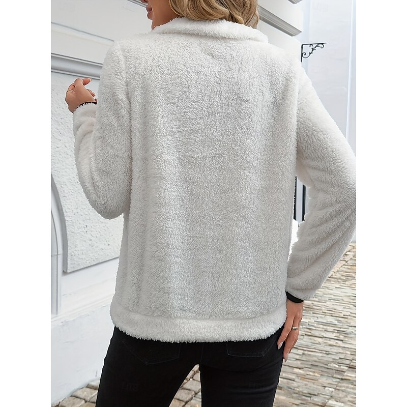 Women's Pullover Sweatshirt Casual Long Sleeve Crew Neck Regular Tops Black White Pink Wine Blue Summer Fall Winter2