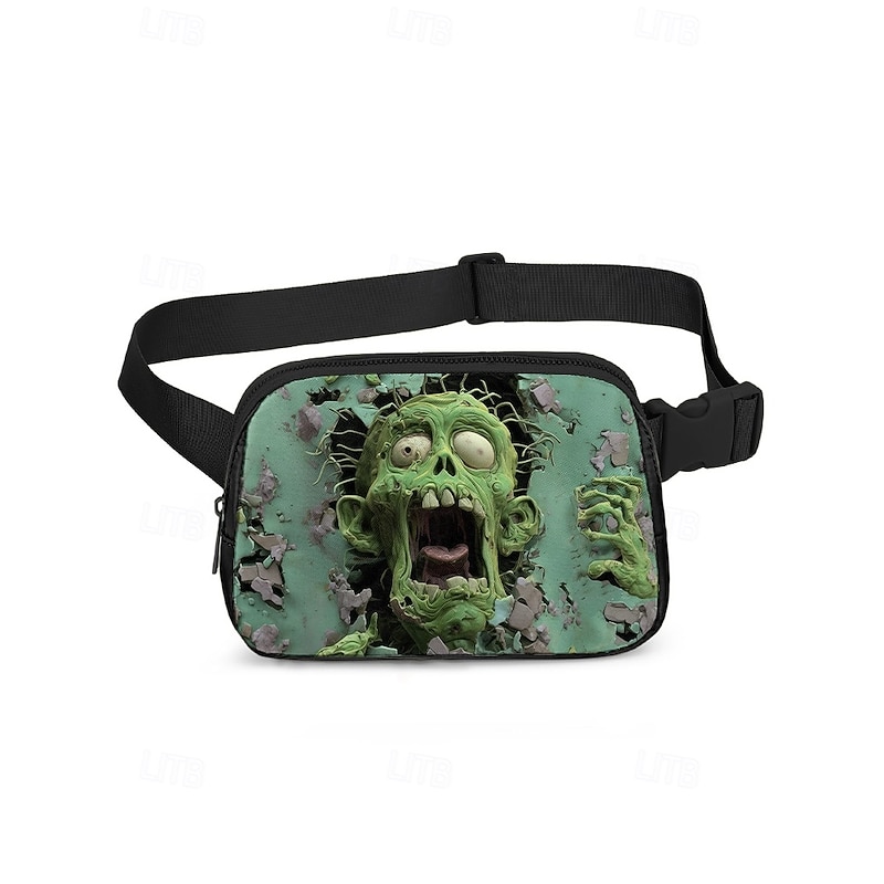 Men's Halloween Zombie Crossbody Chest Bag – Scary 3D Print Sling Pack, Casual Travel Waist Fanny Pack for Party & Streetwear4