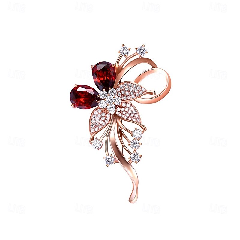 Brooches Classic Retro Floral Elegant Fashion Brooch Jewelry Champagne For Wedding Party Gift Engagement Prom Festival4