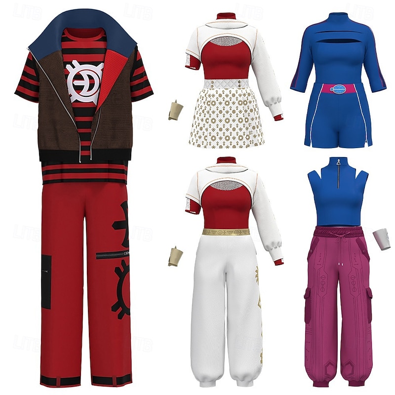 Zombie School Zombies 4 Nova Victor Addison Costume Cosplay Costume Movie Cosplay for Couple's Men's Women's Adults Kids Halloween Performance Party Halloween