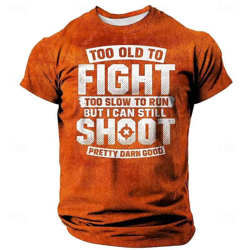 Men's Old Man Funny Slang T Shirt Short Sleeve T shirt 3D Print Crew Neck Shirt Fashion Daily Street Daily Black Red Blue Summer Spring Clothing Apparel S M L XL XXL XXXL4