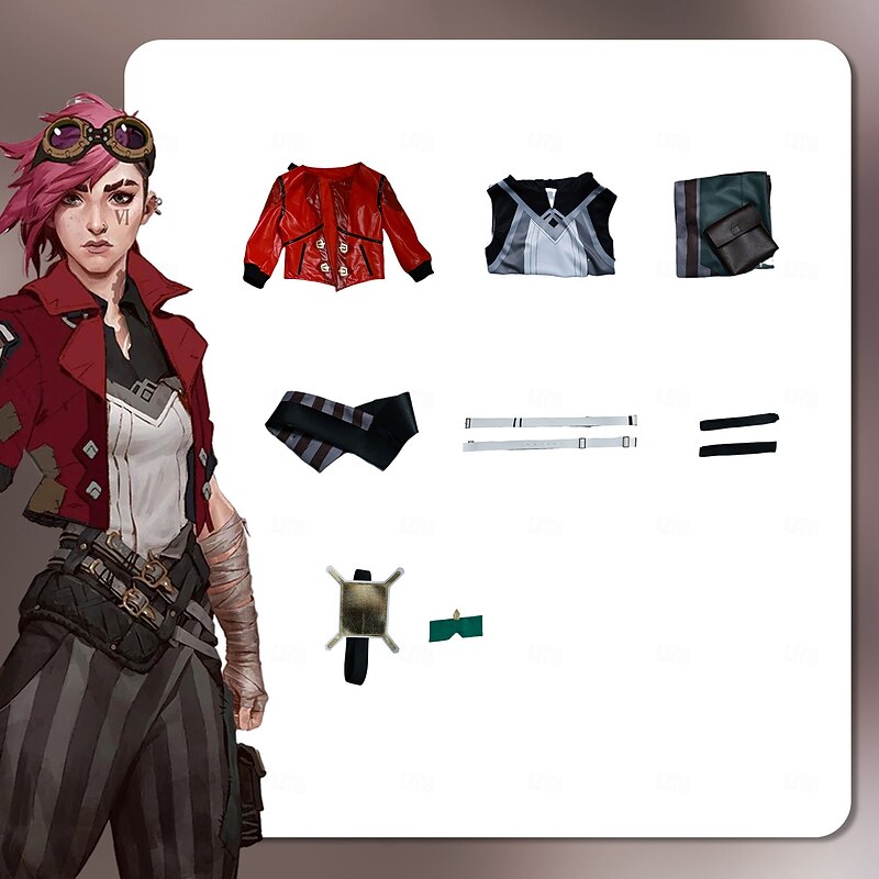 Vi Violet Costume Fancy Dress Cosplay Movie Cosplay for Women's Adults Halloween Carnival Performance Comic Con Anime Expo2