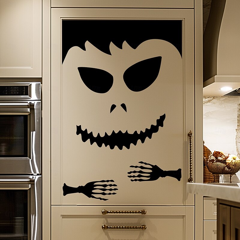 Halloween Scary Demon Hand Door Sticker, Creepy Ghost Hand Wall Decal, Self Adhesive Horror Decor for Haunted House Party, Spooky Festival Atmosphere2