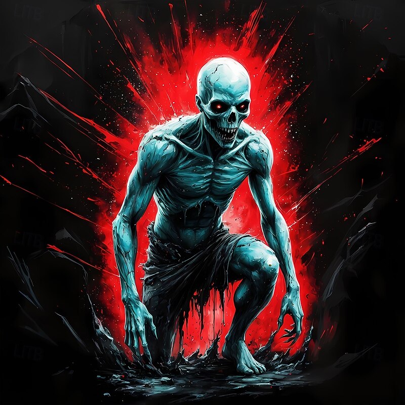 Halloween Men's Zombies Skeleton Horror Shirt Button Up Shirt Long Sleeve Dark Gothic Style Holiday Streetwear Spring Fall Turndown 3D Print Collared Shirts Black / Green Black-Red3