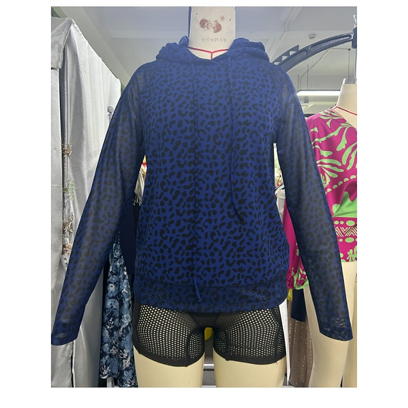 Women's Golf Pullover Sweatshirt Navy Blue Long Sleeve Top Ladies Golf Attire Clothes Outfits Wear Apparel