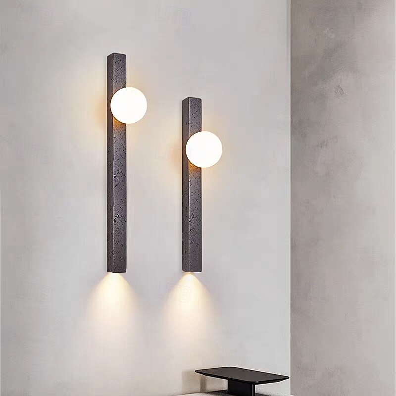 ED Wall Sconce Lamp Stone Indoor Minimalist Linear Strip Wall Mount Light Long Home Decor Lighting Fixture, Indoor Wall Wash Lights for Living Room Bedroom