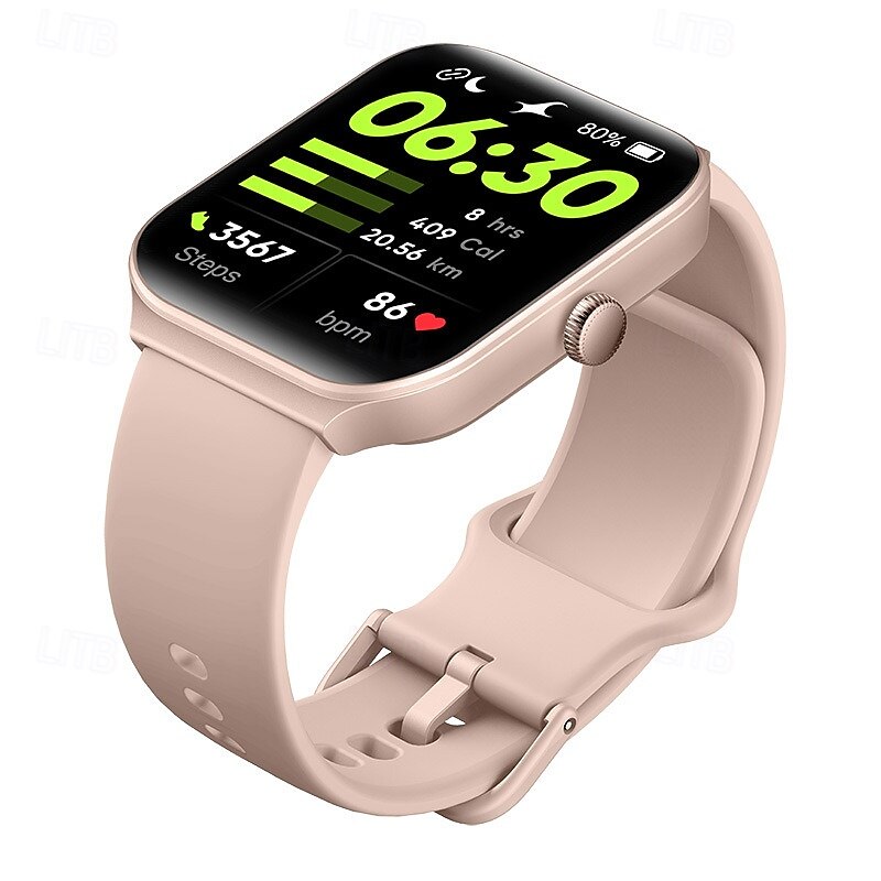 IDW16 Smart Watch 1.95 inch Smartwatch Fitness Running Watch Bluetooth Pedometer Call Reminder Fitness Tracker Compatible with Android iOS Men Long Standby Hands-Free Calls Waterproof IP 67 42.5mm