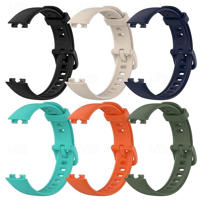 6 /3 Pack Smart Watch Band Compatible with Huawei Band 10 Band 9 Band 8 Smartwatch Strap Adjustable Classic Clasp Sport Band Replacement Wristband For Huawei Band 10 / Huawei Band 9 / Huawei Band 83