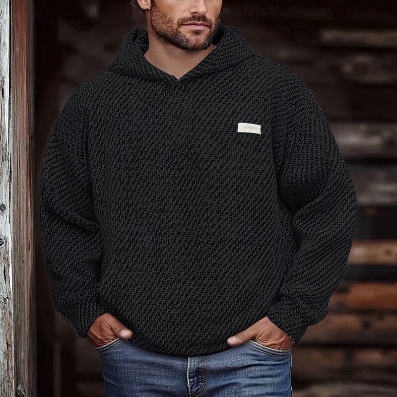 Men's Hoodie Black Gray Hooded Plain Drawstring Sports & Outdoor Daily Holiday Polyester Streetwear Basic Casual Spring Fall Clothing Apparel Hoodies Sweatshirts3