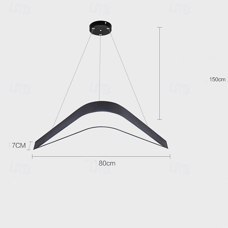 LED Pendant Light Metal Acrylic Adjustable Chandelier Nordic Style Dining Room Living Room Lights 110-240V4