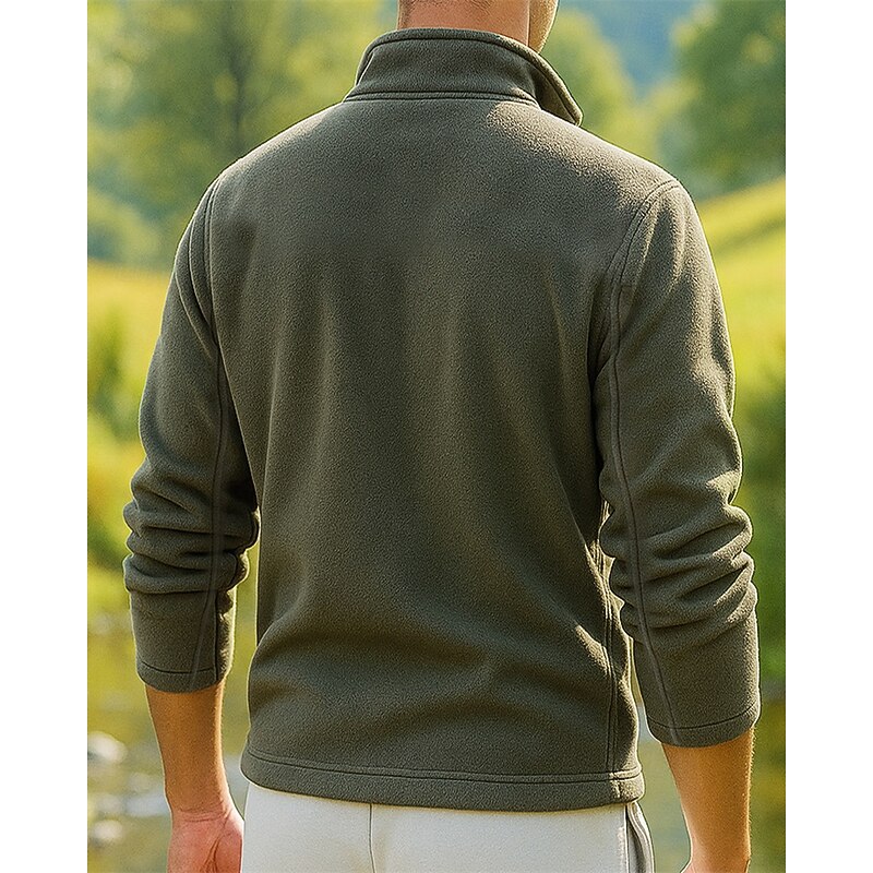 Men's Hiking Jacket Thermal Jacket Hiking Fleece Jacket Winter Outdoor Thermal Windproof Fleece Jackets Full Zip Hunting Climbing Camping / Hiking / Caving Black Blue Green Grey2