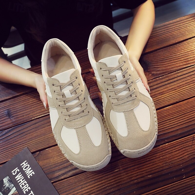 Men's Beige Athletic Sneakers with Contrasting Panels and Comfortable Fit, Great for Sports, Casual Events and Outdoor Activities2