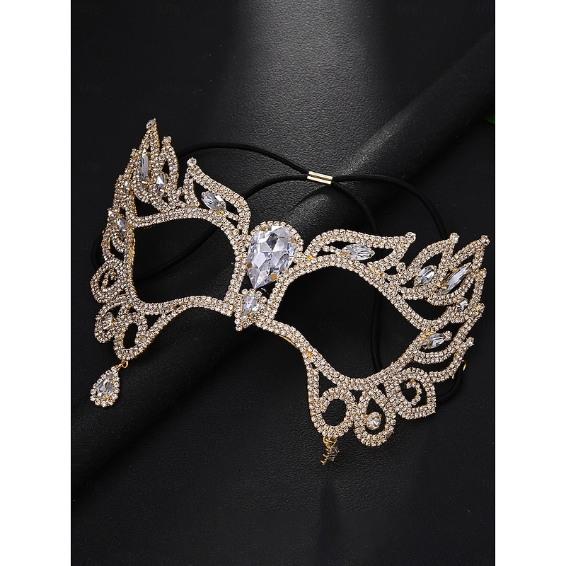 Women's Luxury Rhinestone Masquerade Mask with Crystal Detailing Elegant Costume Accessory for Masquerade Balls and Halloween Parties4