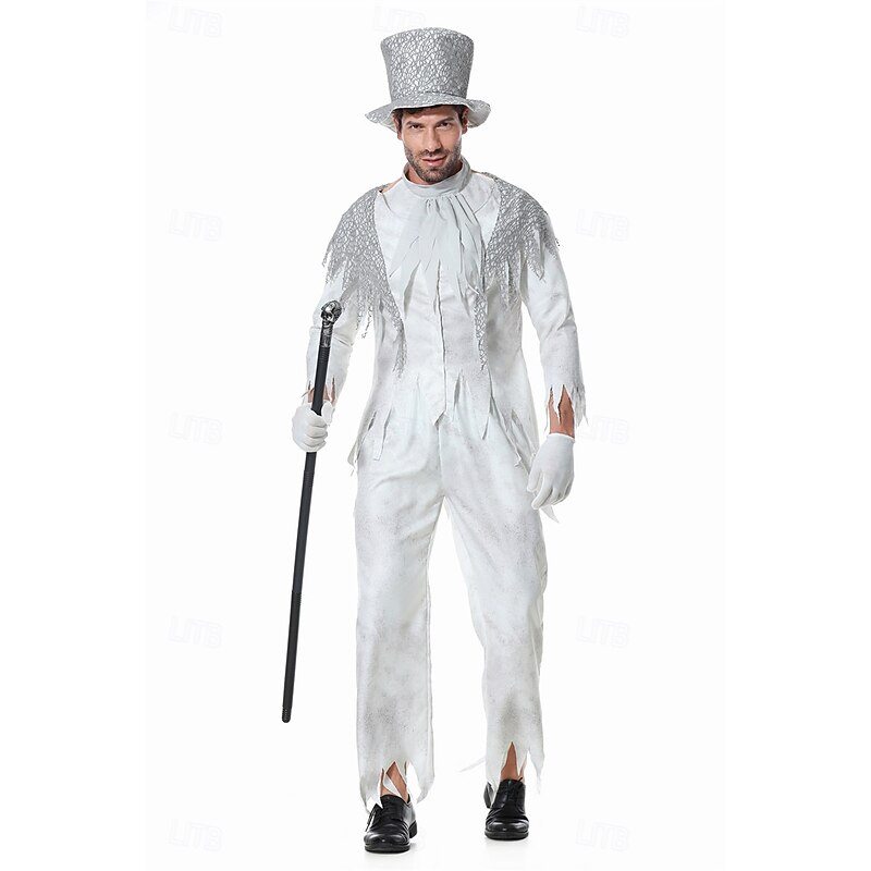 Zombie Halloween Outfits Fancy Costume Horror Scary Cosplay Adults' Men's Halloween Carnival Performance Party Easy Halloween Costumes Dress Up2